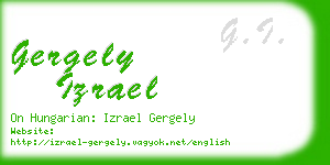 gergely izrael business card